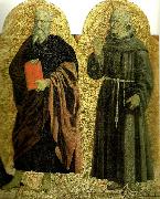 Piero della Francesca sts andrew and bernardino of siena from the polyptych of the misericordia oil on canvas